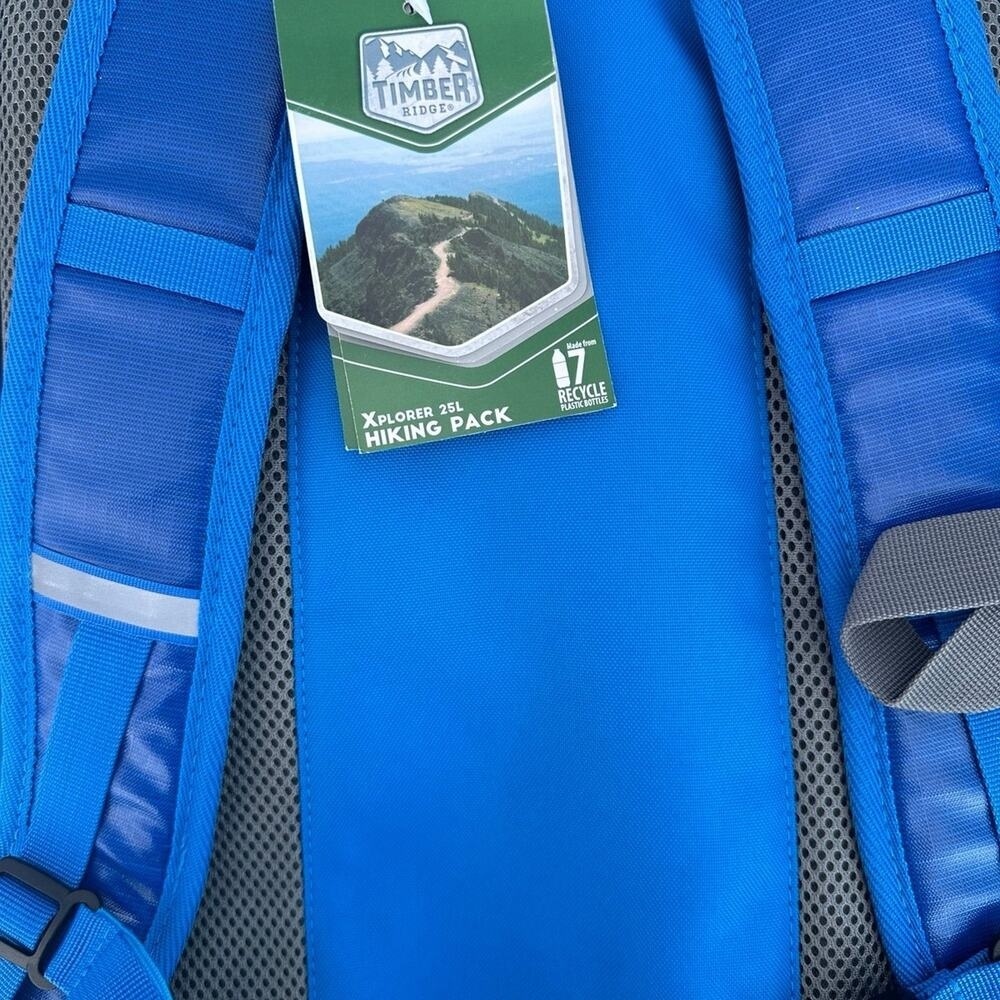Timber Ridge Xplorer 25L Hiking Pack Blue Recycled Material Backpack NWT